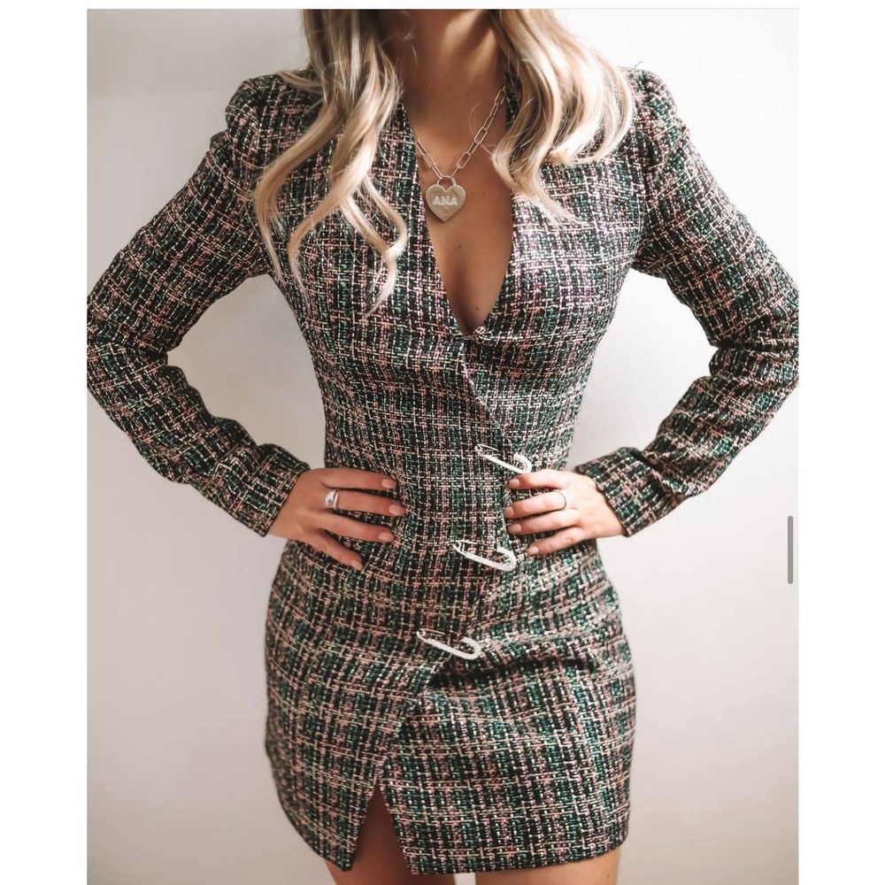 ZARA BLOGGER FAVORITE STRUCTURED BLAZER DRESS, XS